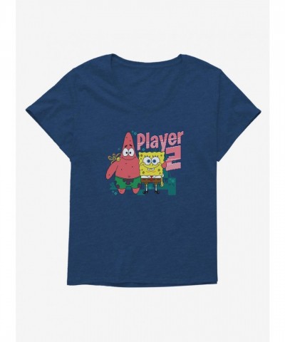 SpongeBob SquarePants Girls Plus Size Comfortable Scoop Neck Tee