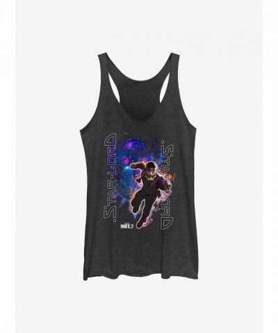 Marvel Galaxy King Star-Lord Girls Tank Top - Black