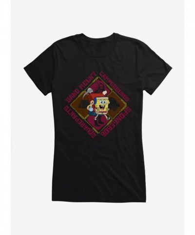 SpongeBob SquarePants Girls Soft Cotton Campground Tee