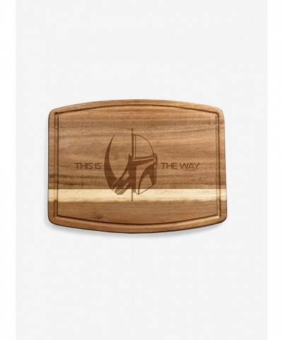 Star Wars The Mandalorian Acacia Wood Chopping Board with Juice Groove