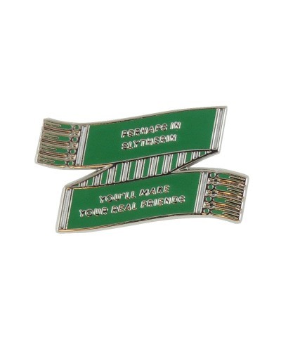 Slytherin House Enamel Pin with Scarf Design