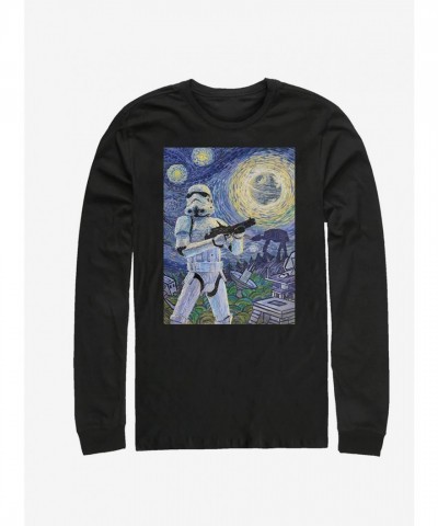 Star Wars Stormtrooper Art Long Sleeve Tee - Men's Black