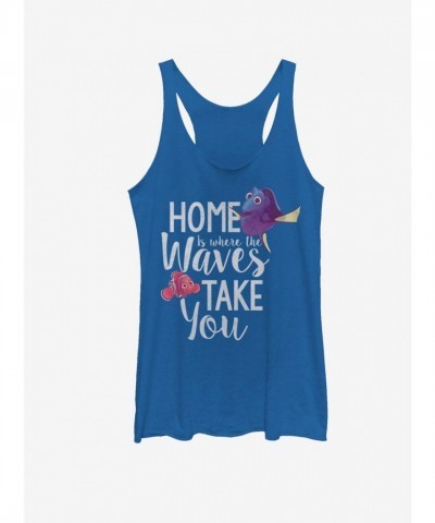 Disney Finding Dory Girls' Blue Graphic Tank Top