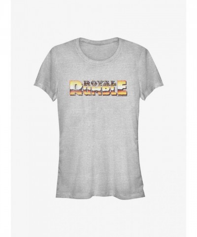 WWE Royal Rumble Girls Grey Logo Tee - Lightweight Cotton