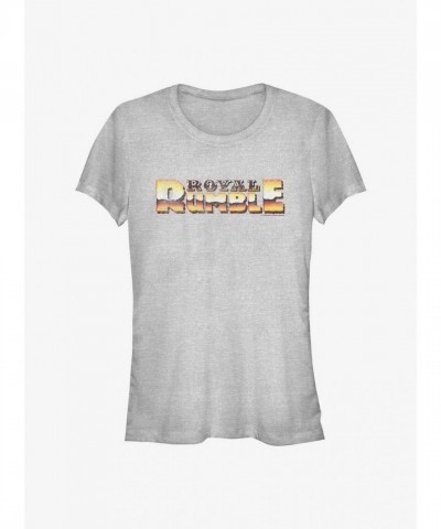 WWE Royal Rumble Girls Grey Logo Tee - Lightweight Cotton