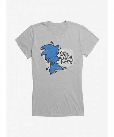 Sonic The Hedgehog Girls I'm Outta Here! Cotton T-Shirt