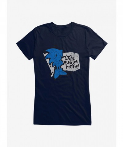 Sonic The Hedgehog Girls I'm Outta Here! Cotton T-Shirt
