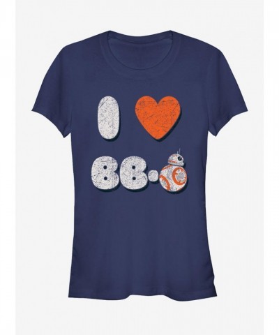 Star Wars Affectionate BB-8 Navy Blue Girls Shirt
