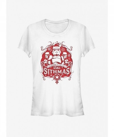 Star Wars Sithmas Girls T-Shirt: White Stormtrooper for Junior