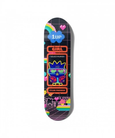 Girl x Sanrio Kawaii Arcade Skateboard Deck with Badtz-maru Design
