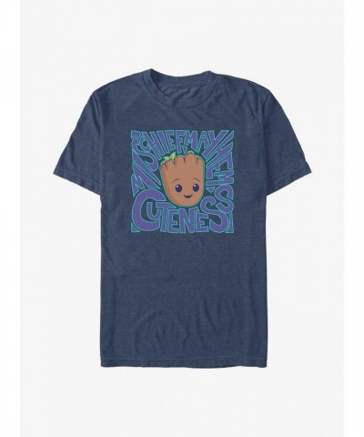 Marvel's Cuteness Overload T-Shirt for Men - Blue Guardians of the Galaxy