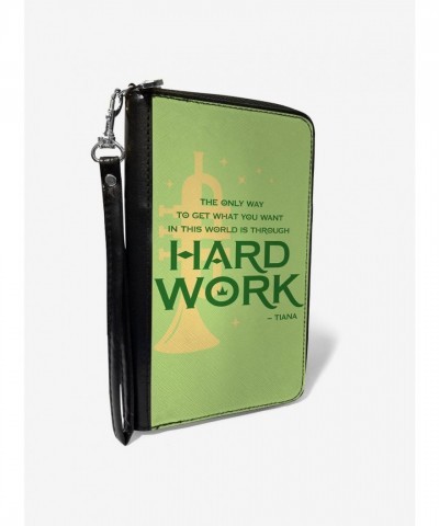 Disney The Princess And The Frog Tiana Quote Green Vegan Leather Zip Wallet