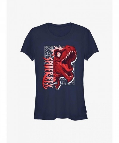Marvel Spider-Rex Fury Graphic Tee for Girls - Blue