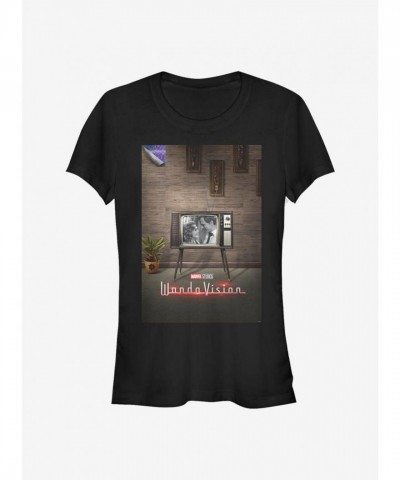 Marvel WandaVision 50's Inspired Girls T-Shirt - Junior Size in Black