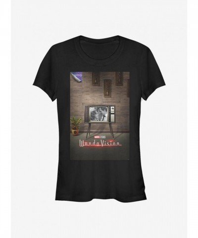 Marvel WandaVision 50's Inspired Girls T-Shirt - Junior Size in Black