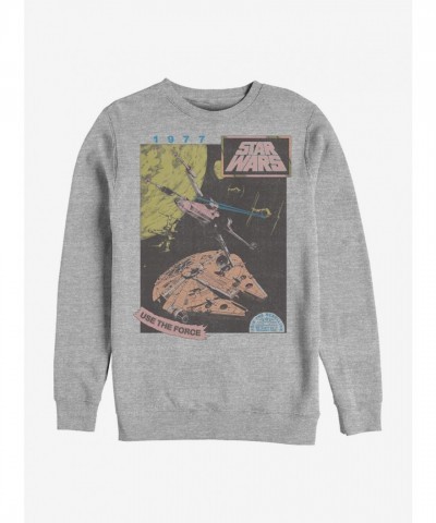Star Wars Classic Grey Crewneck Sweatshirt for Men