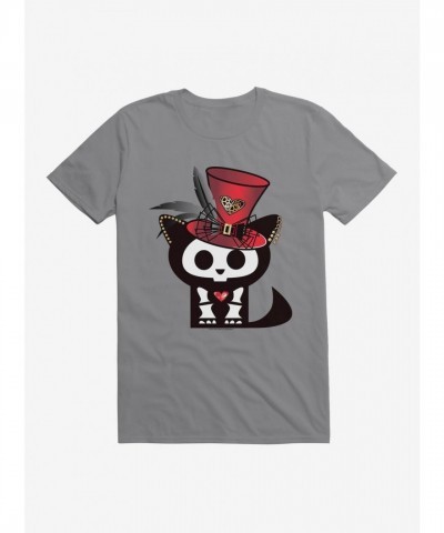Skelanimals Grey T-Shirt for Men - Lightweight Cotton
