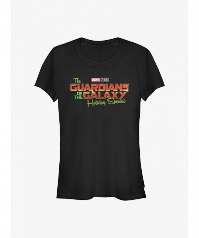 Marvel Girls Holiday Guardians of the Galaxy T-Shirt - Black