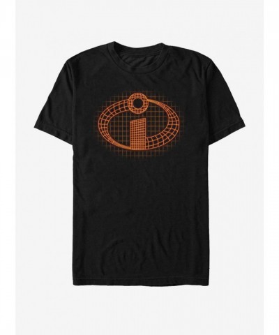 Disney Pixar Incredibles Glow Logo Men's Black T-Shirt