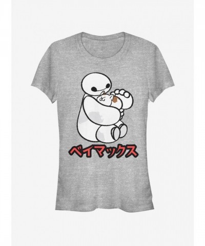 Disney Big Hero 6 Hairy Baby Soft Girls T-Shirt - Grey