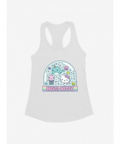 Hello Kitty Vacation Theme Snow Globe Print Girls Tank Top
