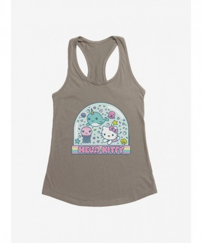 Hello Kitty Vacation Theme Snow Globe Print Girls Tank Top