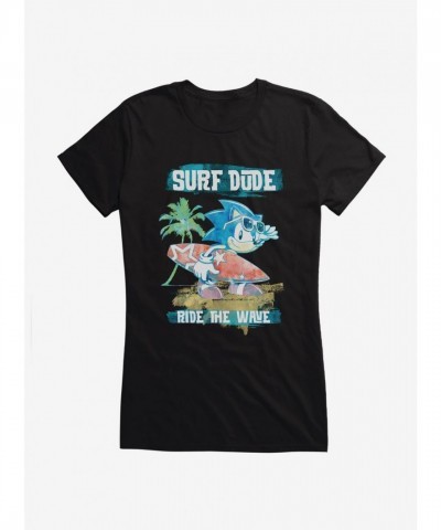 Sonic The Hedgehog Surf Style Girls T-Shirt