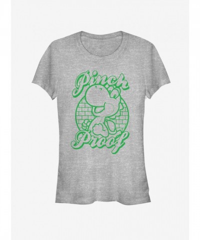 Nintendo Girls T-Shirt - Pinch Proof Yoshi in Grey