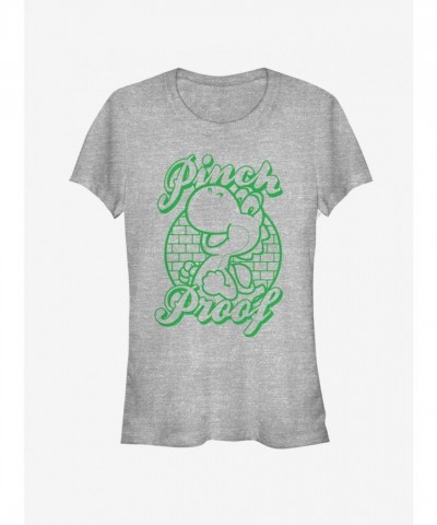 Nintendo Girls T-Shirt - Pinch Proof Yoshi in Grey