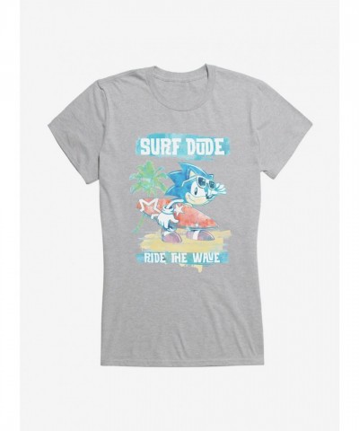 Sonic The Hedgehog Surf Style Girls T-Shirt