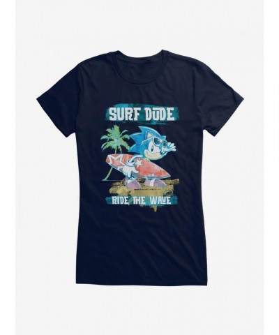 Sonic The Hedgehog Surf Style Girls T-Shirt
