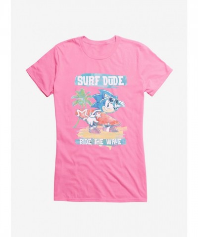 Sonic The Hedgehog Surf Style Girls T-Shirt