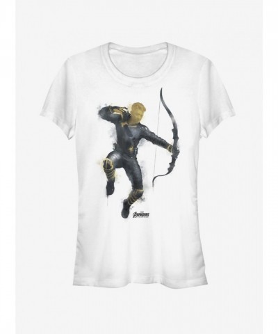 Marvel Avengers Endgame Hawkeye White T-Shirt for Girls