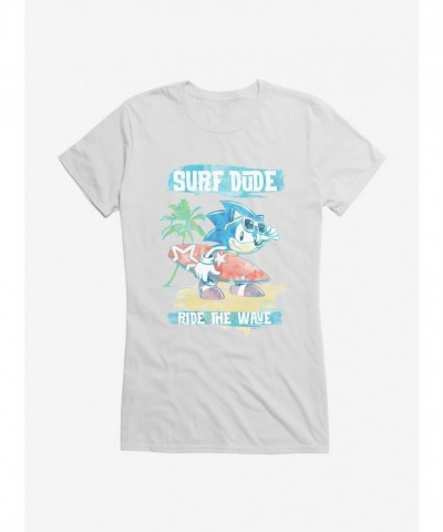 Sonic The Hedgehog Surf Style Girls T-Shirt