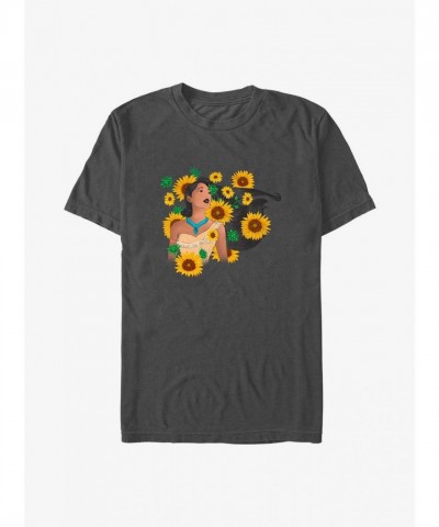 Disney Earth Day Floral Pocahontas Princess T-Shirt - Unisex Grey