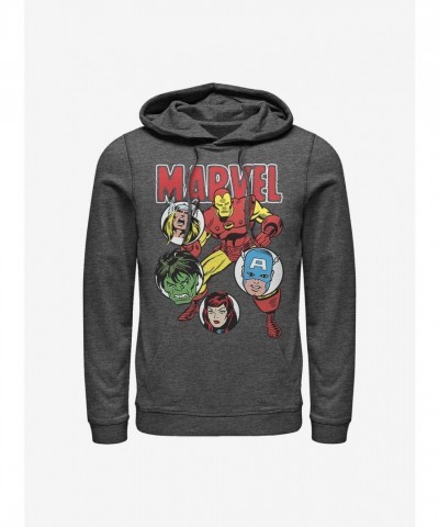 Marvel Grey Avengers Squad Comfortable Men's Hoodie