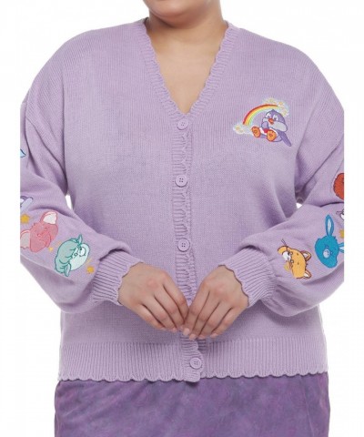 Care Bear Cousins Cozy Lavender Cardigan for Girls - Plus Size