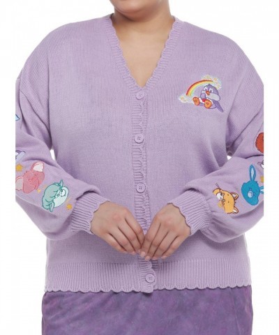 Care Bear Cousins Cozy Lavender Cardigan for Girls - Plus Size