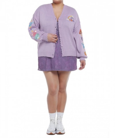 Care Bear Cousins Cozy Lavender Cardigan for Girls - Plus Size
