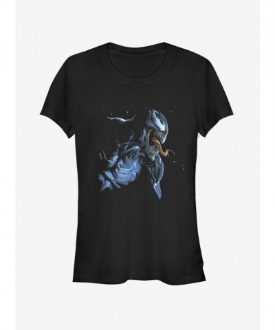 Marvel Distress T-Shirt for Women - Black Cotton Comfort