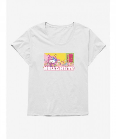 Hello Kitty Sweet Kaiju Girls Plus Size Tee, Lightweight Cotton