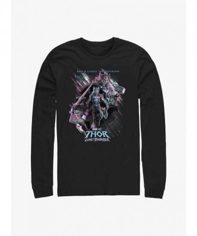 Marvel's Thor Love and Thunder Classic Long Sleeve T-Shirt - Men's Black