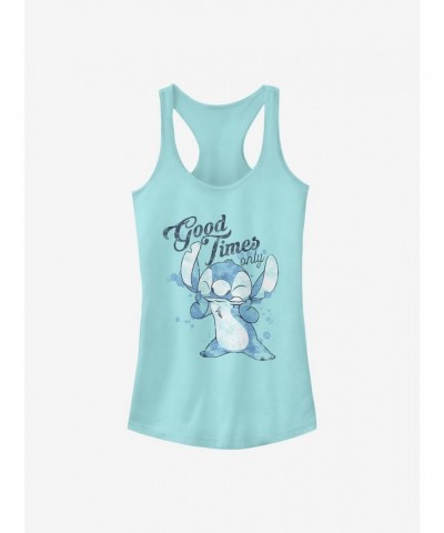 Disney Lilo & Stitch Girls Cotton Tank Top - Blue