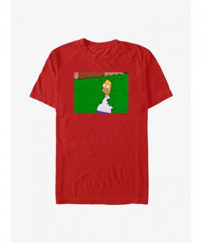 The Simpsons Homer T-Shirt - Men's Red Comfort Fit