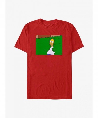 The Simpsons Homer T-Shirt - Men's Red Comfort Fit