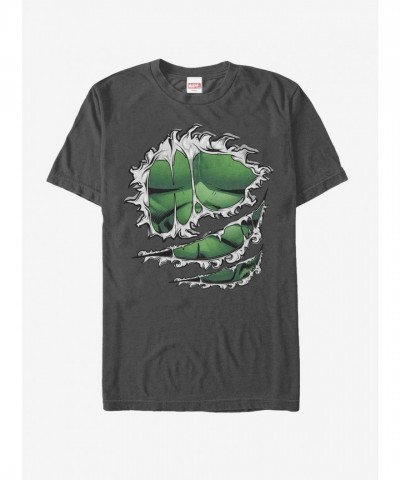 Marvel Hulk Torn Effect Costume T-Shirt - Charcoal Grey