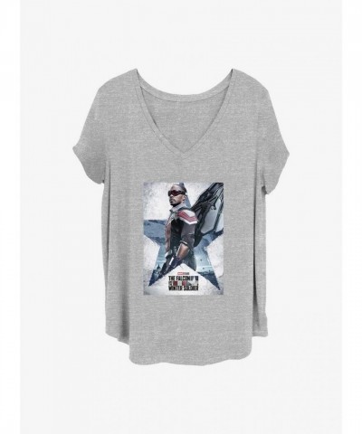 Marvel's The Falcon T-Shirt for Plus Size Girls - Grey