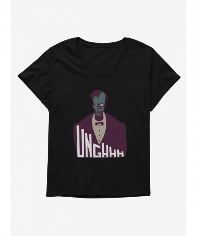 Addams Family Unghhh Plus Size Tee for Girls - Black