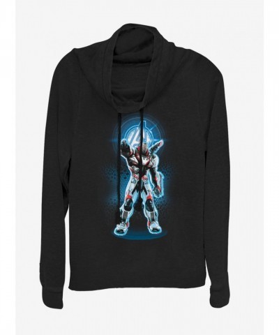 Marvel Avengers Endgame Black Cowlneck Sweatshirt for Girls - War Machine