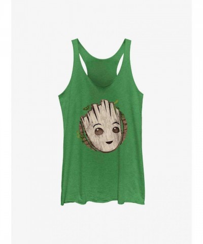 Marvel Groot Guardians Tank Top for Girls - Green